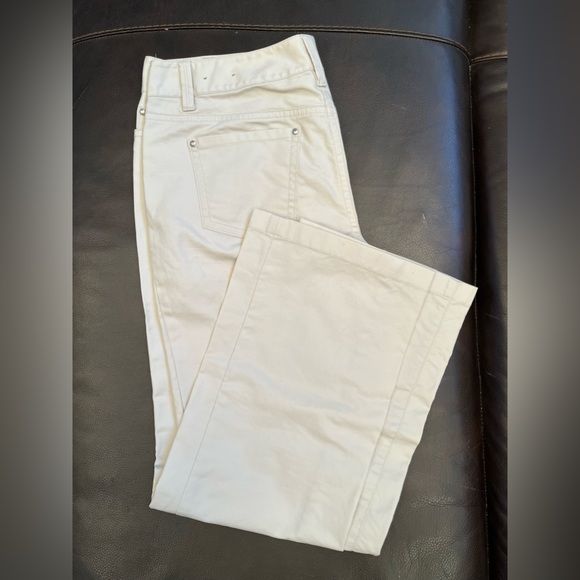 Ann Taylor Pants - Ann Taylor signature fit size 12 cream colored pants, small mark on leg